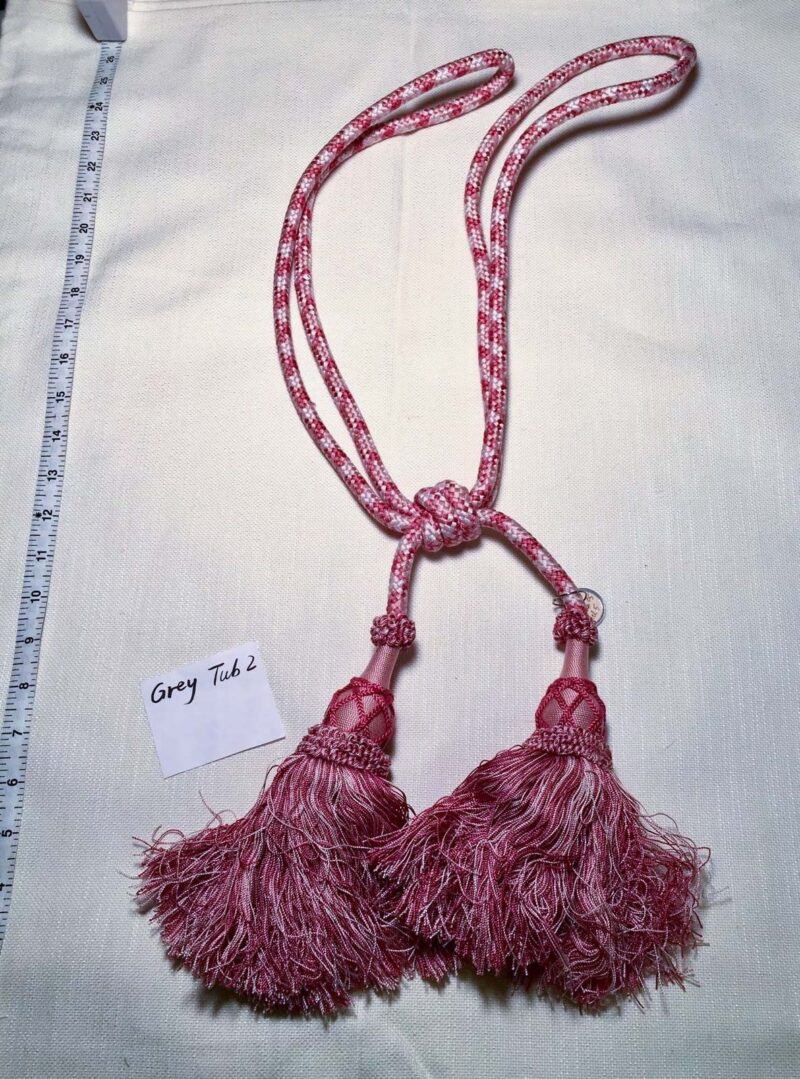 Raspberry Pink1 BRUNSCHWIG & FILS Double Tassel Tieback About 26" L Raspberry Pink MSRP0-600