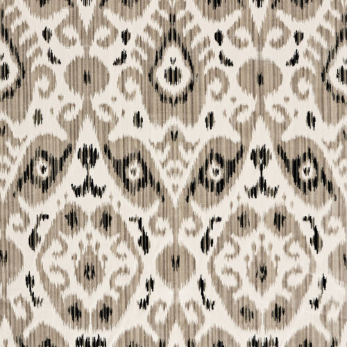 SC_000527015 Special Order Scalamandre Tashkent Velvet Smoke Ikat Black Beige Cotton Viscose MSRP USD624/y