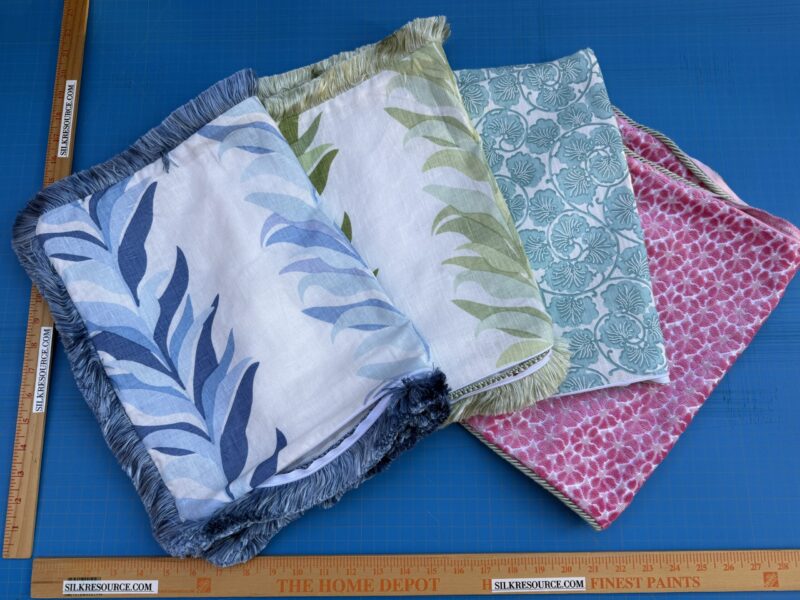 img_8362-2 Pillow Case only Scalamandre Hinson Colorpop Pillow Petal Velvet in Pinks with Cord Trim Pink  MSRP8