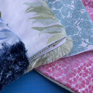 img_8363-2 Pillow Case only Scalamandre Hinson Colorpop Pillow Petal Velvet in Pinks with Cord Trim Pink  MSRP8