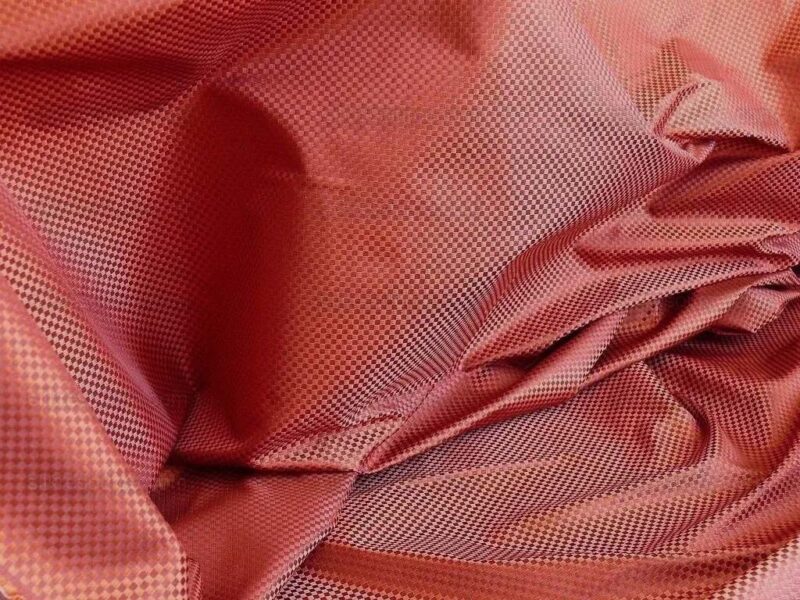 P1260676 High End 100% Silk Mini Check "monarch" Red Heavy! MSRP USD275/Y