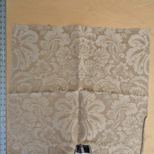 PXL_20250123_195427404 19 EV50 25" x 25" Scalamandre Lelievre Coppelia Sable Beige Large Jacquard