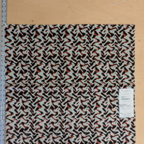 PXL_20250123_200946285 29 EV50 25" x 27" Scalamandre Aldeco Nirvana Velvet Therre Orange Black White Abstract