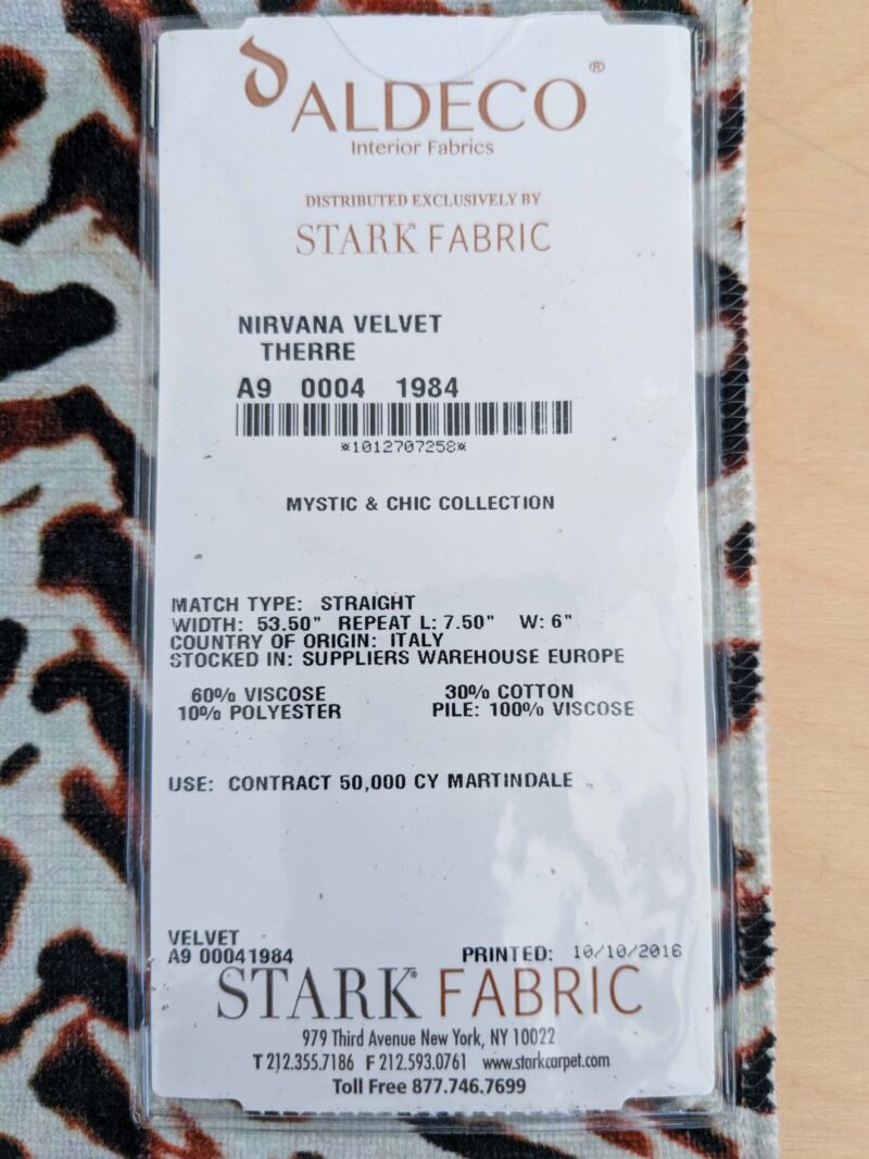 PXL_20250123_200950180 29 EV50 25" x 27" Scalamandre Aldeco Nirvana Velvet Therre Orange Black White Abstract