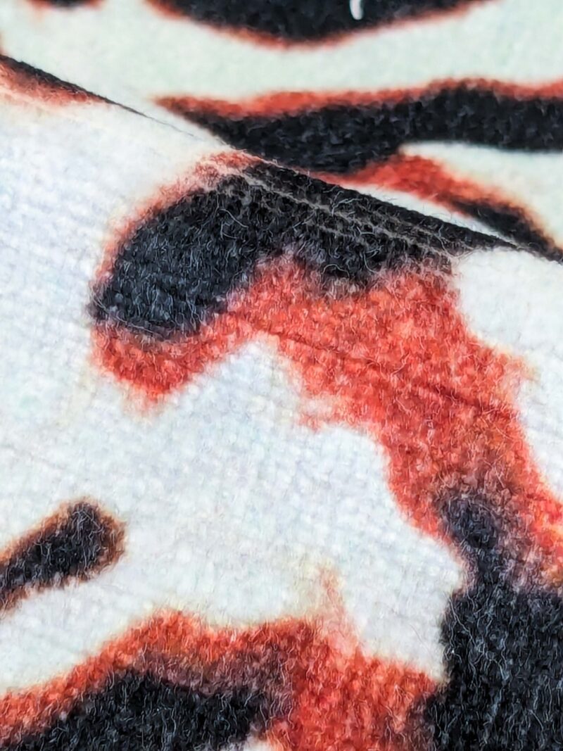 PXL_20250123_201020481 29 EV50 25" x 27" Scalamandre Aldeco Nirvana Velvet Therre Orange Black White Abstract