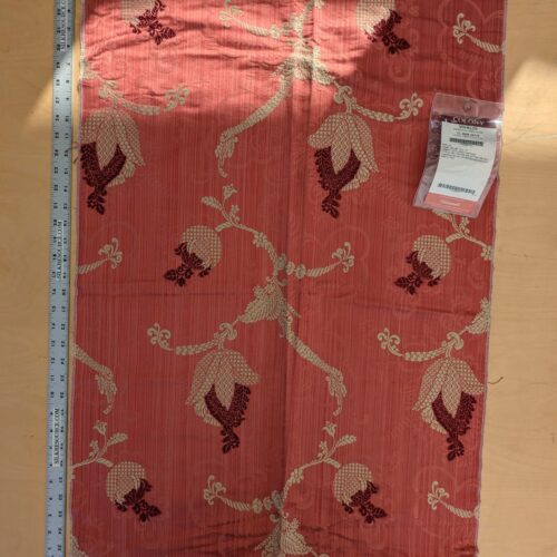 PXL_20250123_203237945 38 EV50 34" x 25" Scalamandre Vivaldi Maroon & Linen On Red Lampas MSRP USD 640/y