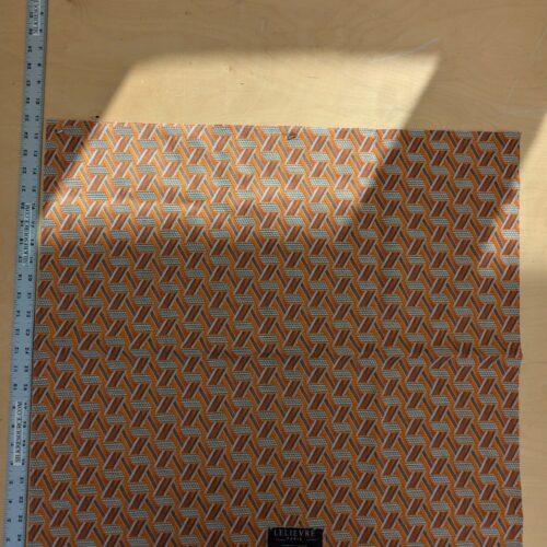 PXL_20250123_205002415 48 EV50 25" x 28" Scalamandre Lelievre Paris Tribu Abricot Large Jacquard Light Orange Polyester Geometric Graphic MSRP USD576/y