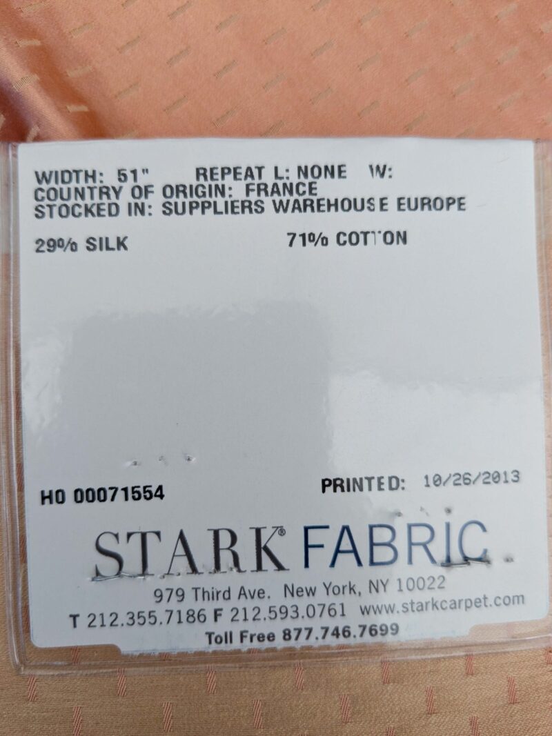 PXL_20250128_200210221 103 EV50 25" x 26" Square Tassinari and Chatel Alexandra Seme Le Rose Peach Small Scale Texture MSRP USD 300+/y