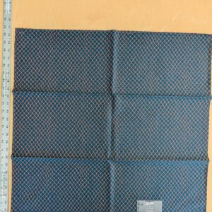 PXL_20250128_200302221 104 EV50 25" x 26" Square Jean Paul Gaultier Cabaret Piment Reversible Small Jacquard Diamond Orange Blue Cotton MSRP USD300+/y