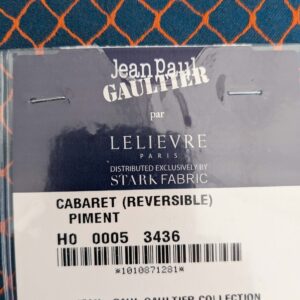 PXL_20250128_200305467 104 EV50 25" x 26" Square Jean Paul Gaultier Cabaret Piment Reversible Small Jacquard Diamond Orange Blue Cotton MSRP USD300+/y