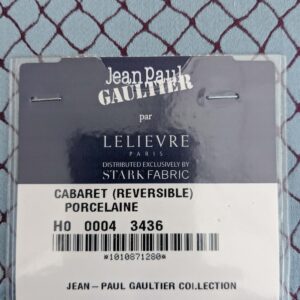 PXL_20250128_200602526 107 EV50 25" x 26" Square Jean Paul Gaultier Cabaret Porcelaine Blue Purple Reversible Small Jacquard Diamond Cotton MSRP USD300+/y