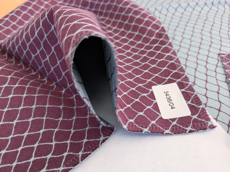 PXL_20250128_200613445 107 EV50 25" x 26" Square Jean Paul Gaultier Cabaret Porcelaine Blue Purple Reversible Small Jacquard Diamond Cotton MSRP USD300+/y