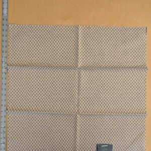 PXL_20250128_200733830 109 EV50 25" x 26" Square Jean Paul Gaultier Cabaret Chair Cream White Blue Reversible Small Jacquard Diamond Cotton MSRP USD300+/y