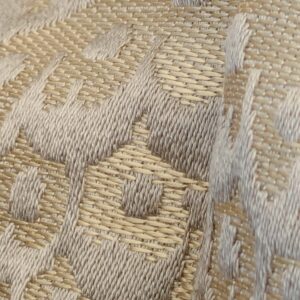 PXL_20250128_200934439 110 EV50 24" x 24" Square  Scalamandre Tassinari and Chatel Cammino Argent Silver Gray Silk Damask Red MSRP USD1484/y