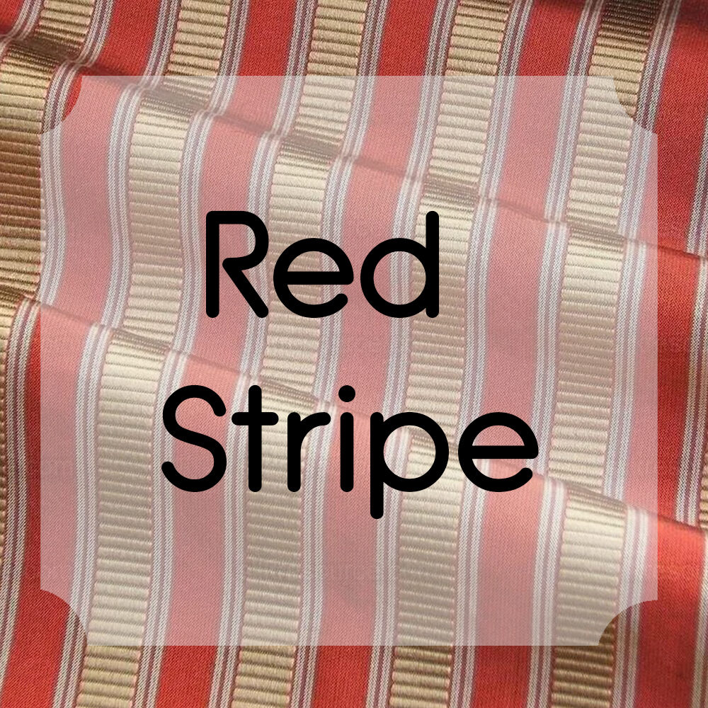 Red Stripe by  yard 100% Silk Classic Chambord Silk Lisere Pink Cream Stripe