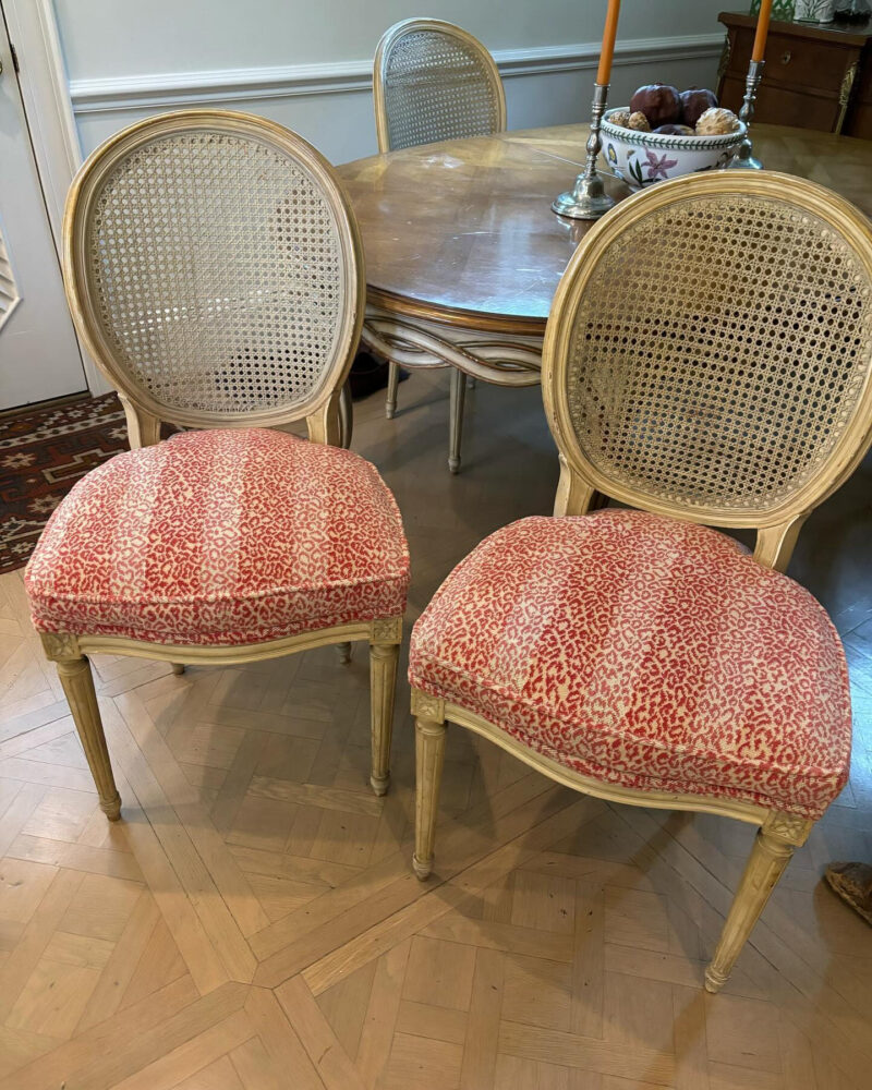 1713546236.60011535693 Special Order Scalamandre Corbet Tomato Red White Animal Skin Velvet Cotton MSRP USD 820/Y