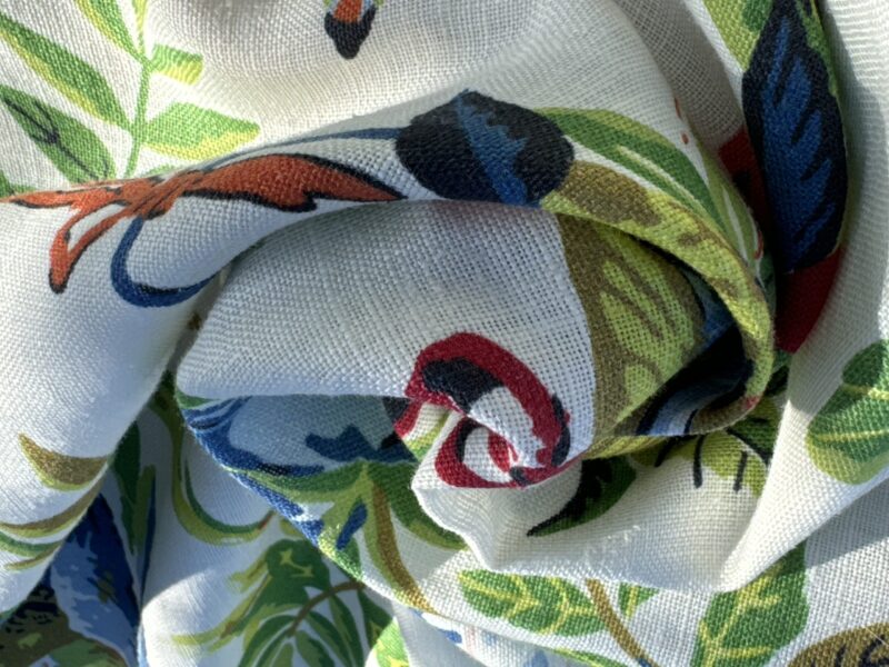 IMG_7470 Scalamandre Shantung Garden in Bloom Print Chinoiserie Flower Fruit Basket Floral Botanical Historical MSRP USD378/y