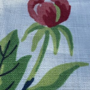 IMG_7473 Scalamandre Shantung Garden in Bloom Print Chinoiserie Flower Fruit Basket Floral Botanical Historical MSRP USD378/y