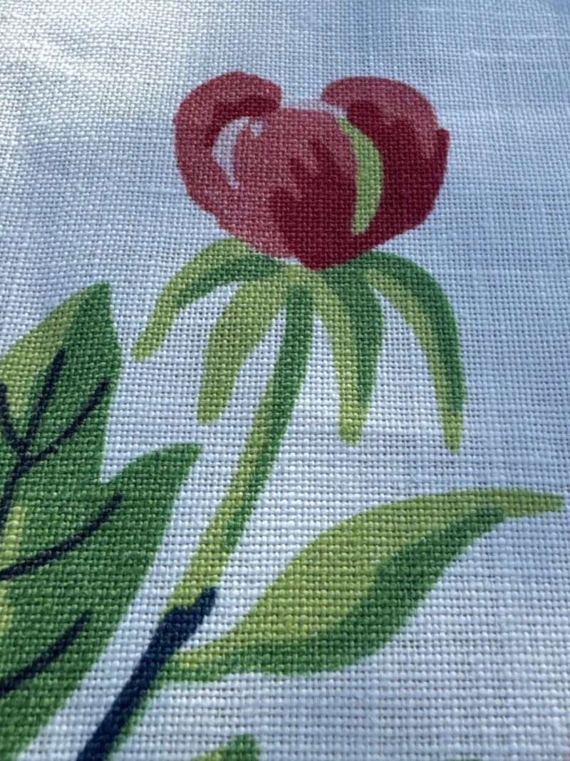 IMG_7473 Scalamandre Shantung Garden in Bloom Print Chinoiserie Flower Fruit Basket Floral Botanical Historical MSRP USD378/y