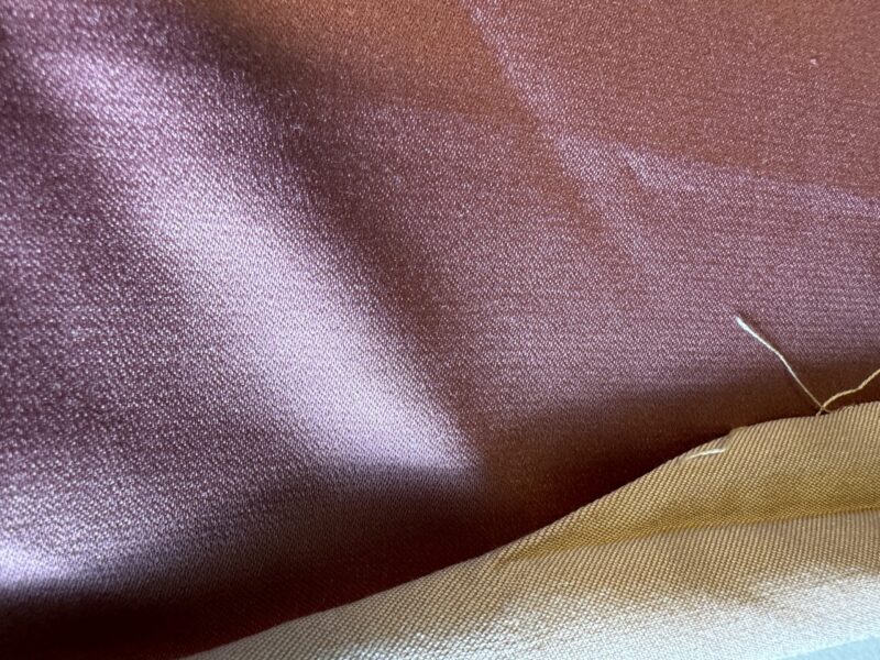 Mirror Mirror Radiant 100% Silk Duchess Satin Rose Floral Pink MSRP 400+ Wedding