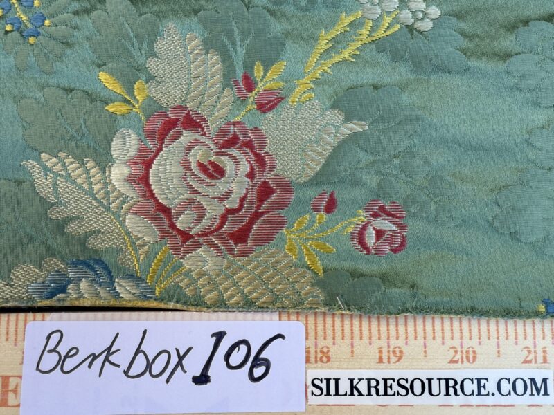 IMG_8960 1 Berkbox101 24"x25" Scalamandre Tassinari & Chatel St. Cloud Vert Green Floral Historic Silk MSRP USD3076/y