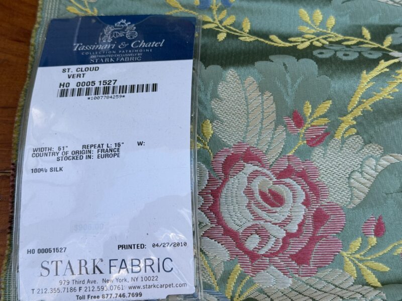 IMG_8978 1 Berkbox101 24"x25" Scalamandre Tassinari & Chatel St. Cloud Vert Green Floral Historic Silk MSRP USD3076/y