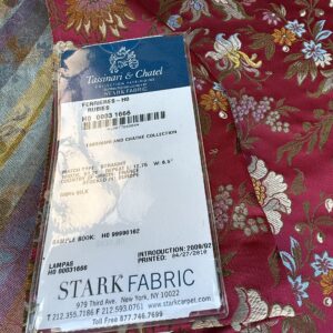 IMG_9022 6 Berkbox106 24" x 24" Square Scalamandre Tassinari & Chatel Ferrieres Ho Rubies Silk Red Floral Historic MSRP USD2158/y