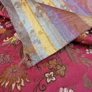 IMG_9023 6 Berkbox106 24" x 24" Square Scalamandre Tassinari & Chatel Ferrieres Ho Rubies Silk Red Floral Historic MSRP USD2158/y