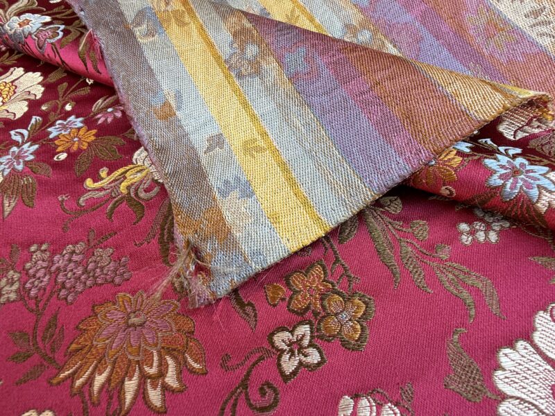 IMG_9023 6 Berkbox106 24" x 24" Square Scalamandre Tassinari & Chatel Ferrieres Ho Rubies Silk Red Floral Historic MSRP USD2158/y