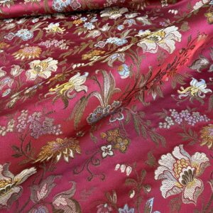 IMG_9024 6 Berkbox106 24" x 24" Square Scalamandre Tassinari & Chatel Ferrieres Ho Rubies Silk Red Floral Historic MSRP USD2158/y
