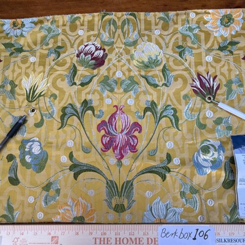 IMG_9033 9 Berkbox106 16" x 23" Square Scalamandre Tassinari & Chatel Paiva Jaune Yellow Jacquard Floral Historic MSRP USD 1000+/y