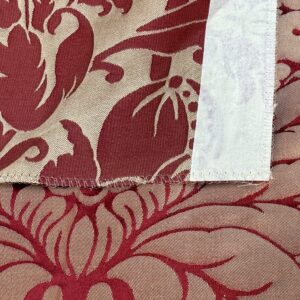 IMG_9045 11 Berkbox106 17" x 18" Square Scalamandre Hayes House Red Damask Large Silk Cotton Renaissance Artichoke MSRP USD300+/y