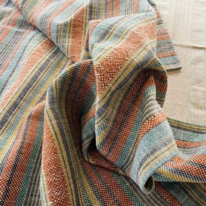 6 Berkbox107 2.4yards Scalamandre Alhambra Estoril Pumpkin Sky Stripe Jacquard