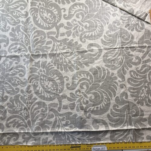 IMG_9413 18 Berkbox107 1.4y Scalamandre Grey Watkins Pamlico Stone White Historic Botanical Foliage Linen MSRP USD656/y