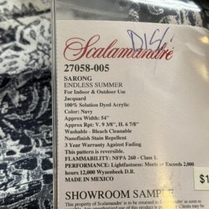 IMG_9457 21 Berkbox107 2.4y  Scalamandre SARONG Navy Blue Endless Summer Jacquard MSRP USD374/y