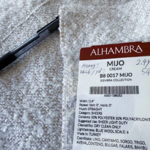 IMG_9877 1 Berkbox108 Scalamandre Alhambra Mijo Cream White Solid Texture 2.4yd x54 wide