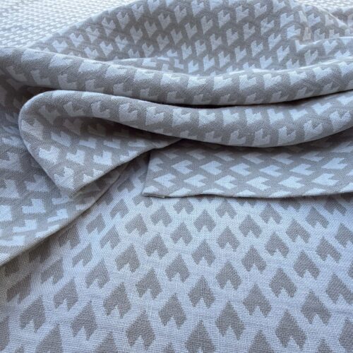 IMG_9915 1 Berkbox109 Scalamandre Alhambra Bolonia Cloud Linen Gray White Small Scale Texture 2.4yd x54" wide