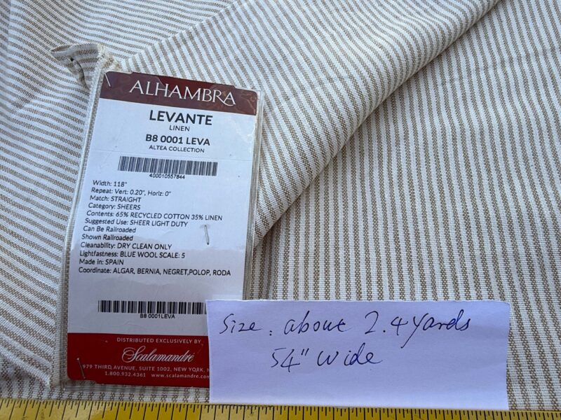 IMG_9963 11 Berkbox109 Scalamandre Alhambra Levante Linen Cotton Linen Stripe 2.4yd x54" wide