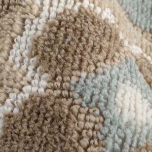 PXL_20250128_195910743 100 EV50 27" x 24" Square Scalamandre Oushak Linen Velvet Aquamarine Jacquard Blue Brown Linen MSRP USD638/y