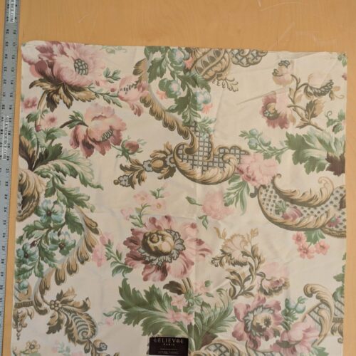 PXL_20250128_202030920 119 EV50 25" x 26" Square  Scalamandre Lelievre Paris Versailles Multi on Creme Warp Silk Floral Print Historic MSRP US 1200+