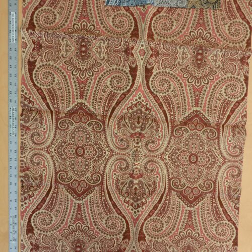PXL_20250128_202259936 121 EV50 25" x 27" Square Scalamandre Lelievre Paris Paisley Jacquard Boheme Red Viscose MSRP USD484/y