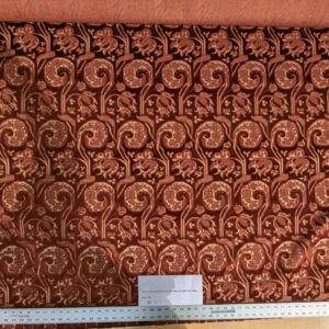 PXL_20250218_200623797 Magnifique Jardin Garden Scroll Cut Silk Velvet Ruby Red MSRP USD 1000+