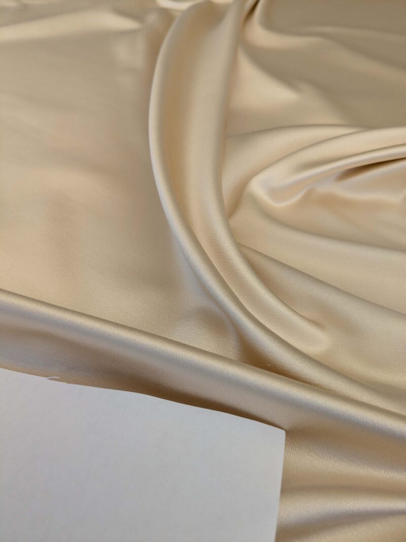 PXL_20250225_202942372 Mirror Mirror Radiant 100% Silk Duchess Satin Creme MSRP 400+/y Wedding