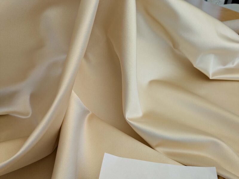 PXL_20250225_203131125 Mirror Mirror Radiant 100% Silk Duchess Satin Creme MSRP 400+/y Wedding