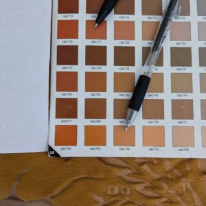 PXL_20250225_212013518 1 EV51 1.1y X 51"W Length  Scalamandre Lelievre Carrousel Cuir Brown Damask Jacquard MSRP USD 892/y