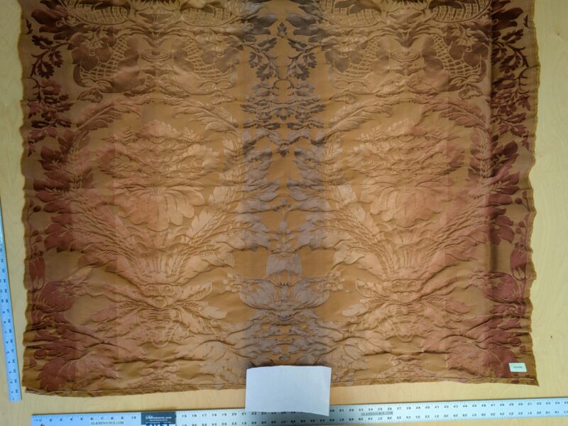 PXL_20250225_212125825 1 EV51 1.1y X 51"W Length  Scalamandre Lelievre Carrousel Cuir Brown Damask Jacquard MSRP USD 892/y