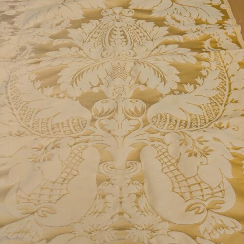 PXL_20250225_212401027 2 EV51 1.2y x 51"W Length  Scalamandre Lelievre Carrousel Lotus Yellow Damask Jacquard MSRP USD 892/y