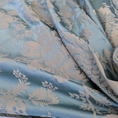 PXL_20250226_204032572 9 EV51 2.4y x 51"w Length Scalamandre Tassinari and Chatel Meillant Bleu Blue Damask Historic MSRP USD 690/yard