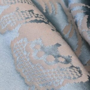 PXL_20250226_204039535 9 EV51 2.4y x 51"w Length Scalamandre Tassinari and Chatel Meillant Bleu Blue Damask Historic MSRP USD 690/yard