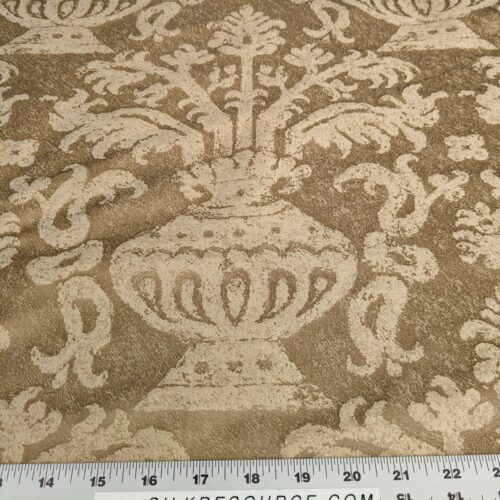 PXL_20250325_195826548 Chinoisery Flower in Vase Bronze Age 100% Silk Damask Gold  Radiance! Highest Quality MSRP USD 400+/Yard